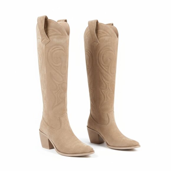 Wetkiss Mid Calf Western Boots for Women - Picture 1 of 3